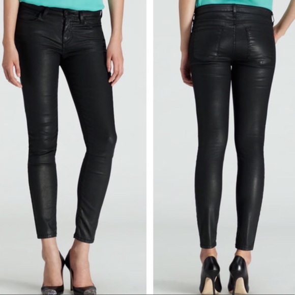 Joie Nailah Faux Leather Black Pants Slim fit skinny ankles in size 26 - Picture 3 of 11